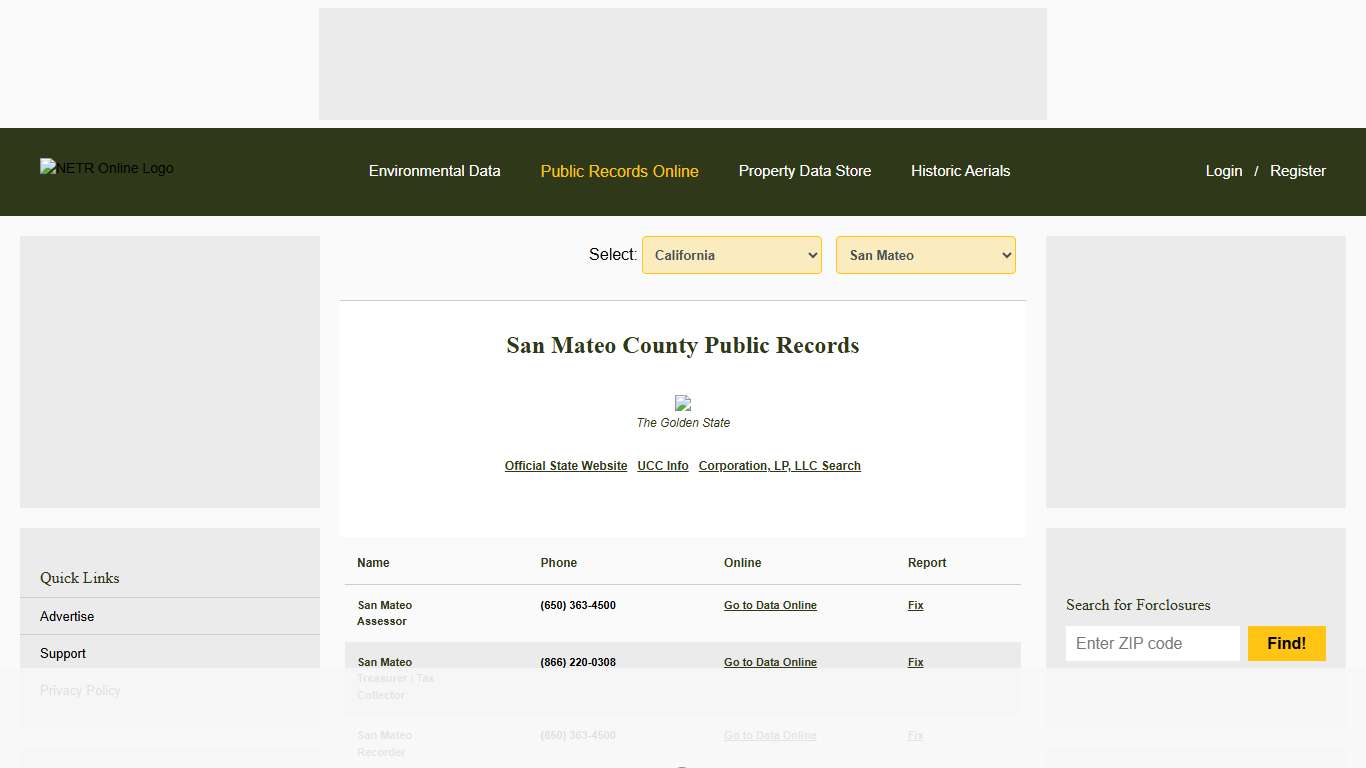 NETR Online • San Mateo • San Mateo Public Records, Search San Mateo Records, San Mateo Property Tax, California Property Search, California Assessor